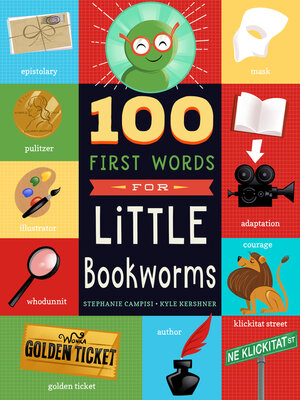 cover image of 100 First Words for Little Bookworms